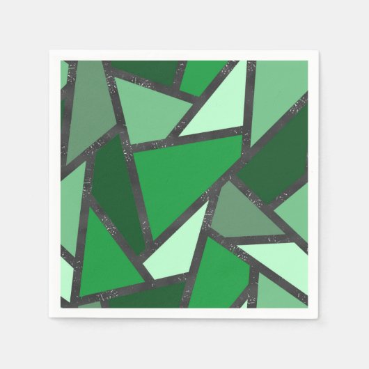 Farbtöne aus grün gefärbtem Glas Serviette (Vorderseite)