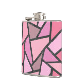 Farbtöne aus Korallenglas Flachmann (Links)