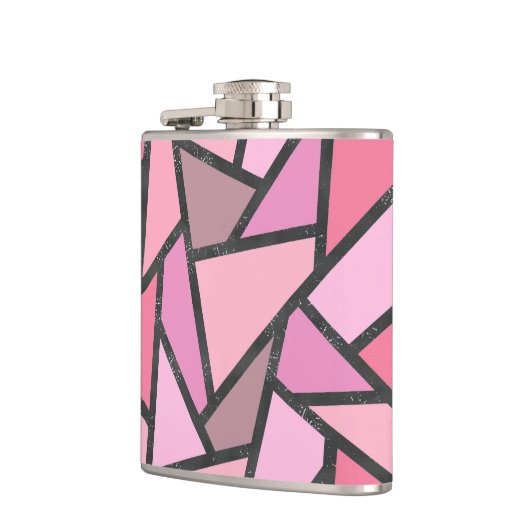 Farbtöne aus Korallenglas Flachmann (Links)