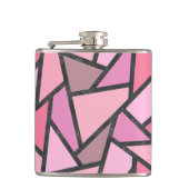 Farbtöne aus Korallenglas Flachmann (Vorderseite)