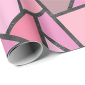 Farbtöne aus Korallenglas Geschenkpapier (Rolleneckpunkt)