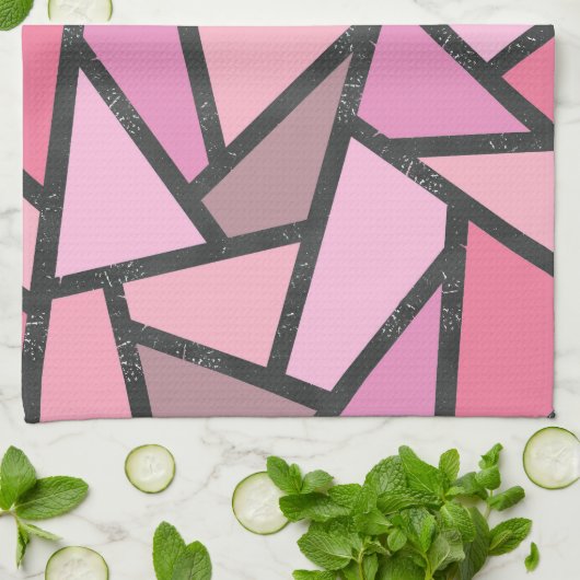 Farbtöne aus Korallenglas Geschirrtuch (Gefaltet)