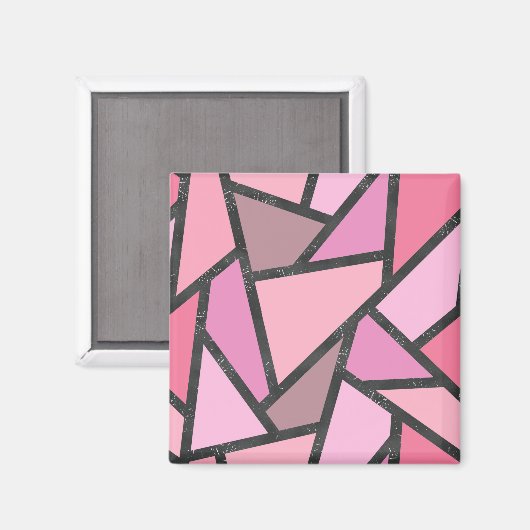 Farbtöne aus Korallenglas Magnet (Vorderseite/Rückseite)