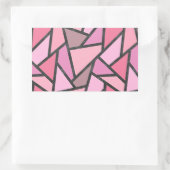 Farbtöne aus Korallenglas Rechteckiger Aufkleber (Tasche)