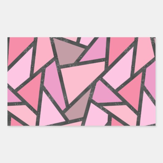 Farbtöne aus Korallenglas Rechteckiger Aufkleber (Vorderseite)