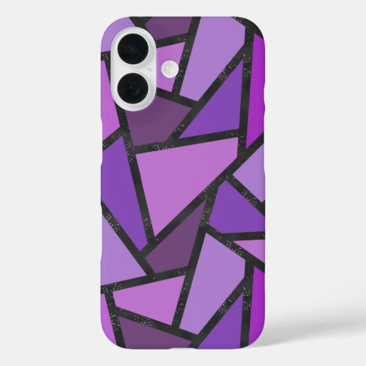 Farbtöne aus lila Glasmuster Case-Mate iPhone Hülle (Rückseite)
