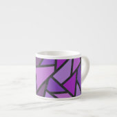 Farbtöne aus lila Glasmuster Espressotasse (Vorderseite Rechts)
