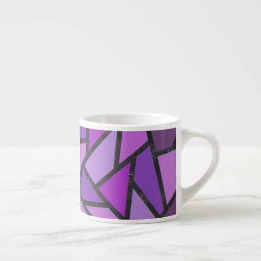 Farbtöne aus lila Glasmuster Espressotasse (Rechts)