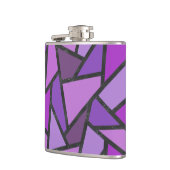 Farbtöne aus lila Glasmuster Flachmann (Links)