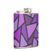 Farbtöne aus lila Glasmuster Flachmann (Rechts)