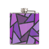 Farbtöne aus lila Glasmuster Flachmann (Rückseite)