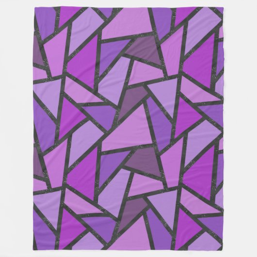 Farbtöne aus lila Glasmuster Fleecedecke (Vorderseite)