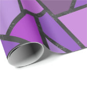 Farbtöne aus lila Glasmuster Geschenkpapier (Rolleneckpunkt)