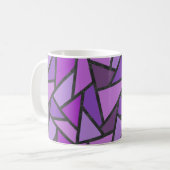 Farbtöne aus lila Glasmuster Kaffeetasse (Vorderseite Links)