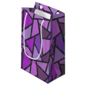 Farbtöne aus lila Glasmuster Kleine Geschenktüte (Vorderseite Schrägansicht)