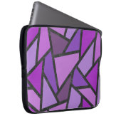 Farbtöne aus lila Glasmuster Laptopschutzhülle (Vorne Rechts)