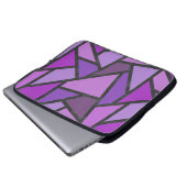 Farbtöne aus lila Glasmuster Laptopschutzhülle (Vorne Knopf)