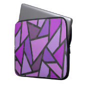 Farbtöne aus lila Glasmuster Laptopschutzhülle (Vorderseite Links)