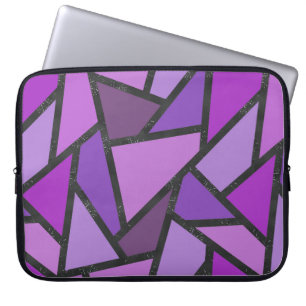 Farbtöne aus lila Glasmuster Laptopschutzhülle
