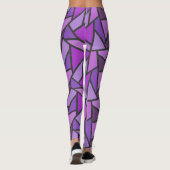 Farbtöne aus lila Glasmuster Leggings (Rückseite)