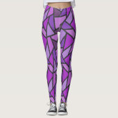 Farbtöne aus lila Glasmuster Leggings (Vorderseite)