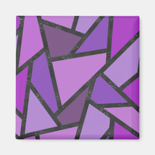 Farbtöne aus lila Glasmuster Magnet