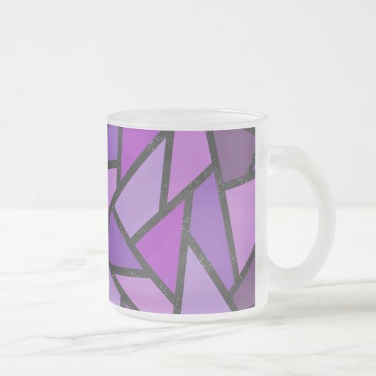 Farbtöne aus lila Glasmuster Mattglastasse (Rechts)