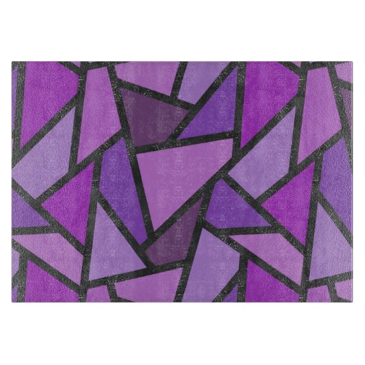 Farbtöne aus lila Glasmuster Schneidebrett (Vorderseite)