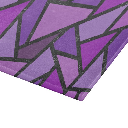 Farbtöne aus lila Glasmuster Schneidebrett (Ecke)