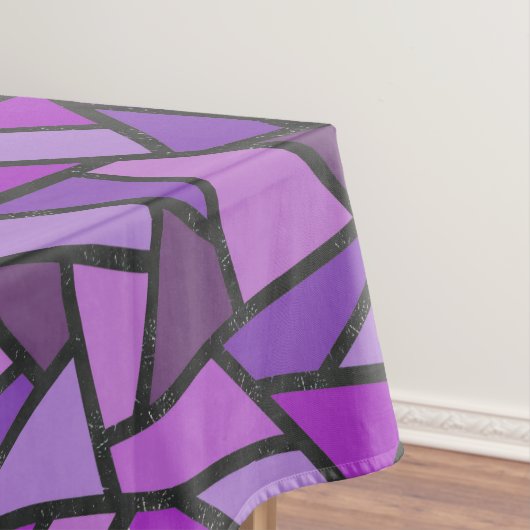 Farbtöne aus lila Glasmuster Tischdecke (Beispiel)