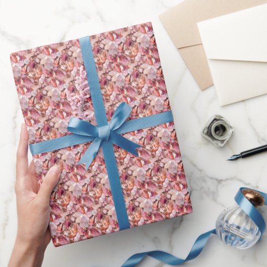Farbtöne aus rosa Edelsteinen Geschenkpapier (Schenken)