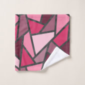 Farbtöne aus rosa Farbglas Badhandtuch Set (Waschlappen)