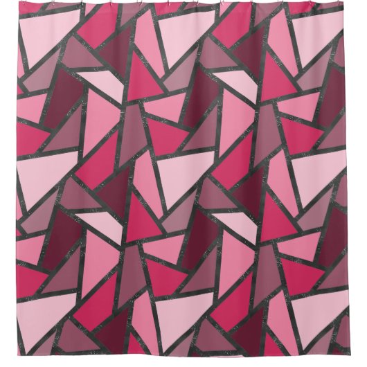 Farbtöne aus rosa Farbglas Duschvorhang (Vorderseite)