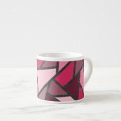 Farbtöne aus rosa Farbglas Espressotasse (Vorderseite Rechts)