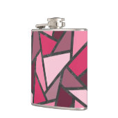 Farbtöne aus rosa Farbglas Flachmann (Links)