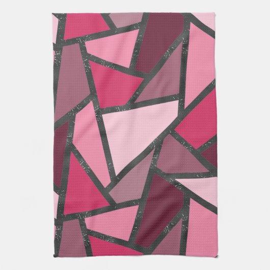 Farbtöne aus rosa Farbglas Geschirrtuch (Vertikal)