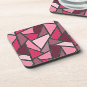 Farbtöne aus rosa Farbglas Getränkeuntersetzer (Linke Seite)