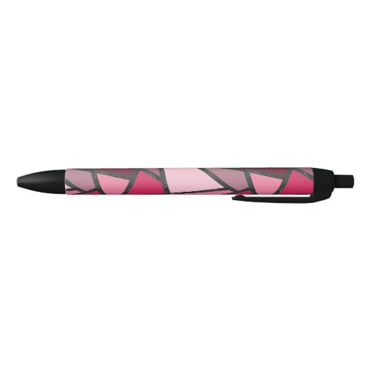 Farbtöne aus rosa Farbglas Kugelschreiber (Unterseite)