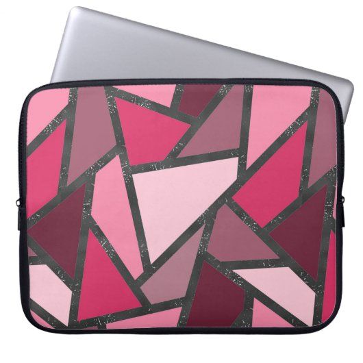 Farbtöne aus rosa Farbglas Laptopschutzhülle (Vorderseite)