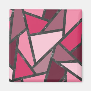 Farbtöne aus rosa Farbglas Magnet