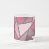 Farbtöne aus rosa Farbglas Mattglastasse (Mittel)