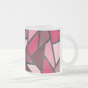 Farbtöne aus rosa Farbglas Mattglastasse