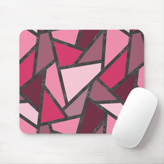 Farbtöne aus rosa Farbglas Mousepad (Mit Mouse)