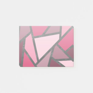 Farbtöne aus rosa Farbglas Post-it Klebezettel