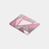 Farbtöne aus rosa Farbglas Post-it Klebezettel (angewinkelt)
