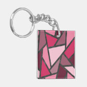 Farbtöne aus rosa Farbglas Schlüsselanhänger (Vorderseite links)