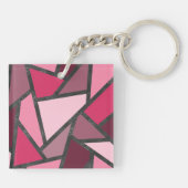 Farbtöne aus rosa Farbglas Schlüsselanhänger (Rückseite)