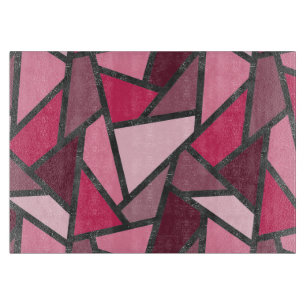 Farbtöne aus rosa Farbglas Schneidebrett