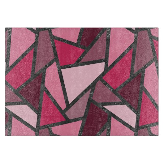 Farbtöne aus rosa Farbglas Schneidebrett (Vorderseite)
