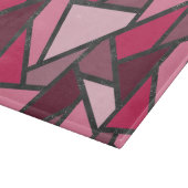 Farbtöne aus rosa Farbglas Schneidebrett (Ecke)